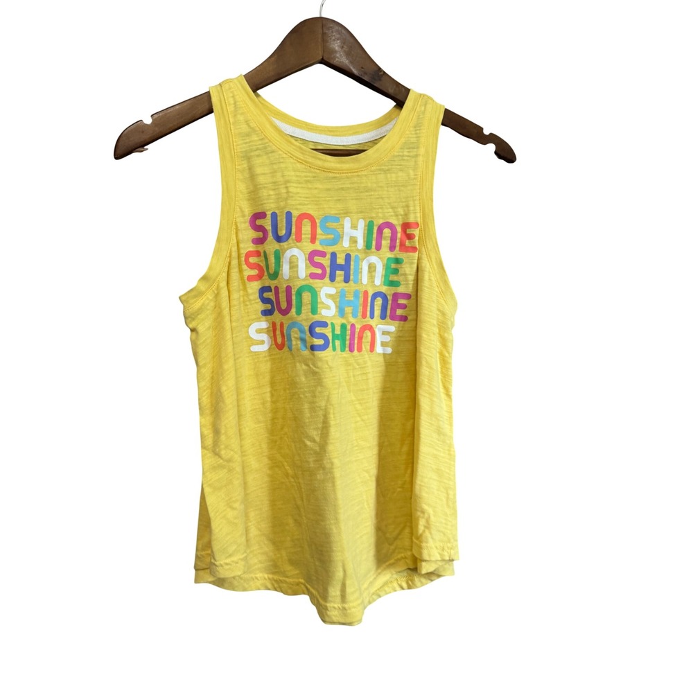 Secret Treasures‎ Tank Top Women S Yellow Excellent Sunshine Graphic Sleeveless
